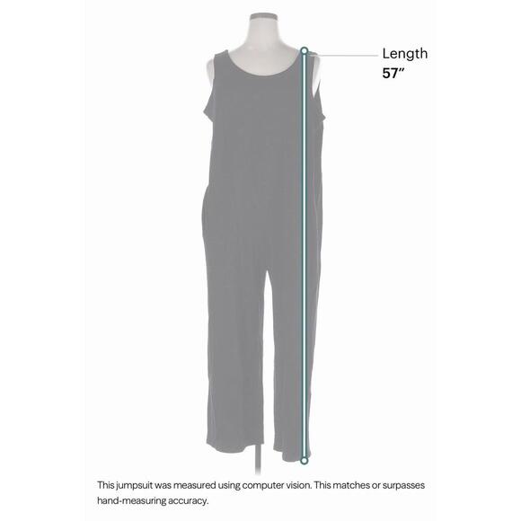 Eileen Fisher 1X Black minimalist pull on one piece Jumpsuit USA - Picture 3 of 4